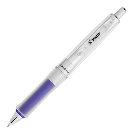 Pilot Dr Grip Advance pen with blue barrel and blue ink, featuring ergonomic design and 1.0mm medium tip for comfortable writing.