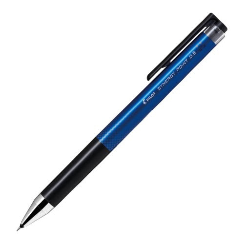 Pack of 12 Pilot Synergy Point Gel 0.5mm blue pens, featuring a precision tip for smooth, vivid writing.