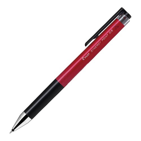 Pack of 12 Pilot Synergy Point Gel pens with 0.5mm fine red tips for smooth, precise writing and vibrant ink.