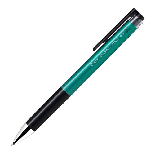 Pilot Synergy Point Gel Pens in green, 0.5mm fine tip, pack of 12 for smooth, vibrant writing.