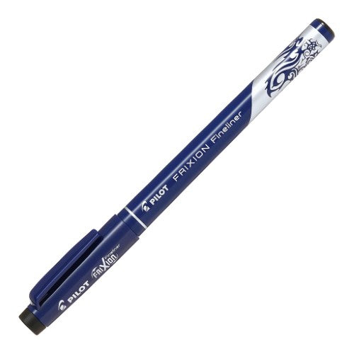 Pack of 12 Pilot Frixion Fineliners, black ink, erasable with friction, 1.3mm tip for fine lines, perfect for writing and drawing.