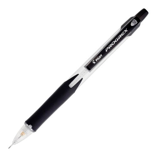Set of 12 Pilot Progrex 0.5mm black mechanical pencils with ergonomic grip and eco-friendly design.