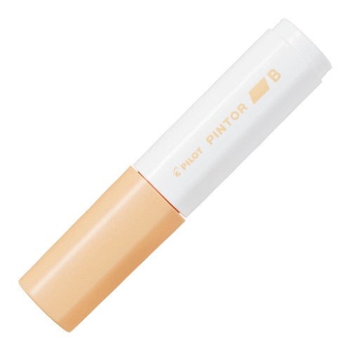 Set of 6 Pilot Pintor Pale Orange Broad Chisel Markers for versatile art, crafting, and decorating projects.