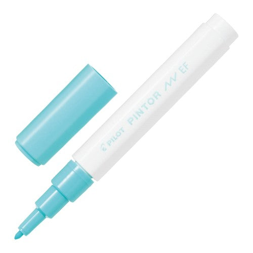 Set of 6 Pilot Pintor Extra Fine Pastel Green Markers, perfect for detailed drawing and crafting with water-based ink.