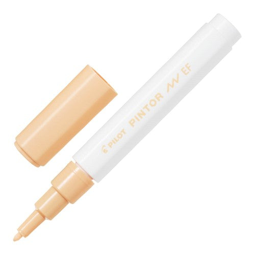Set of 6 Pilot Pintor extra fine pale orange markers, ideal for precise detailing on various surfaces.