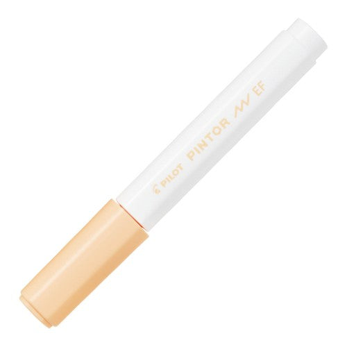 Set of 6 Pilot Pintor Extra Fine Pale Orange Markers featuring 0.7mm tips for precise artwork on various surfaces.