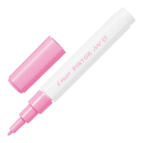 Set of 6 Pilot Pintor Extra Fine Pink Markers featuring a .2-.3mm tip for precise lines and vibrant water-based ink.