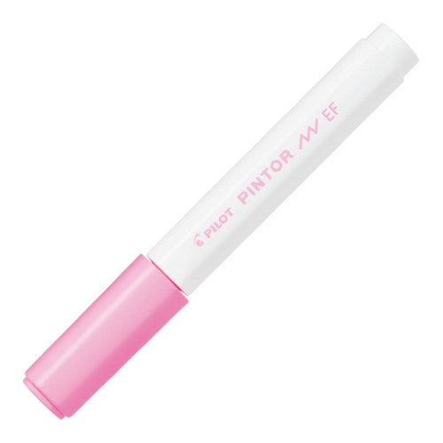 Set of 6 Pilot Pintor Extra Fine Pink Markers with 0.7mm tip for detailed drawing and crafting on various surfaces.