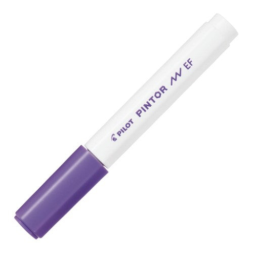 Set of 6 Pilot Pintor Extra Fine Violet Markers for precise drawing, calligraphy, and decoration on various surfaces.
