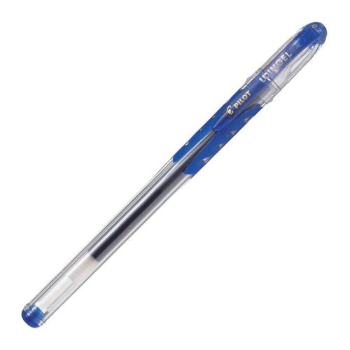 Pack of 12 Pilot Wingel Fine Blue Gel Rollerball Pens with a 0.7mm tip and comfortable wing-shaped rubber grip.