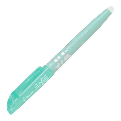 Set of 12 Pilot Frixion Pastel Green Erasable Highlighters featuring thermo-sensitive gel ink for easy highlighting and erasing.