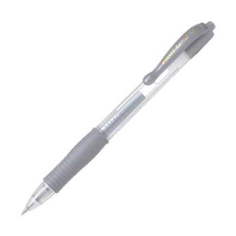 Pack of 12 Pilot G2 Gel Fine Silver pens with 0.7mm tips, featuring smooth silver ink and ergonomic grip for comfortable writing.
