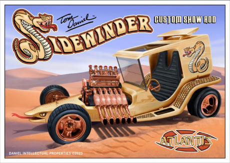 Detailed 1/24 scale model of TDaniel Sidew/er Cust Rod for collectors and enthusiasts, includes customizable parts and instructions.