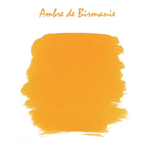 Amber Herbin Writing Ink 30ml, perfect for fountain pens and creative art applications, ensuring smooth, vibrant fluidity.