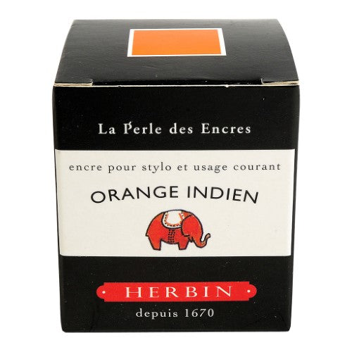30ml bottle of vibrant Orange Indien writing ink, perfect for calligraphy, drawing, and creative expression.