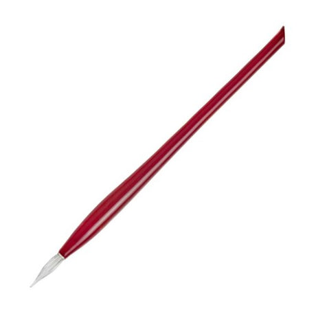 Elegant red glass pen set with 15ml ink, handmade in Murano, Italy for an exquisite writing experience.