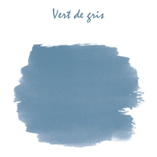 Herbin Writing Ink Cartridge Vert de Gris, Pack of 6