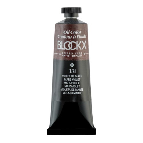 BLOCKX Oil Tube 35ml in Mars Violet, premium oil paint with rich pigments for artistic depth and superior performance.