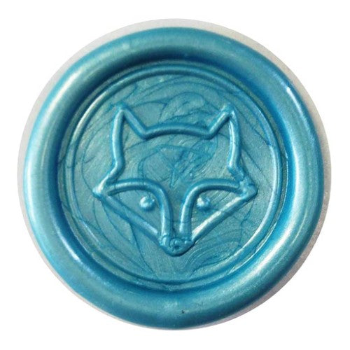 Pearly Azure Blue wax sticks for sealing letters, pack of 6, compatible with J Herbin wax gun and low-temp glue guns.