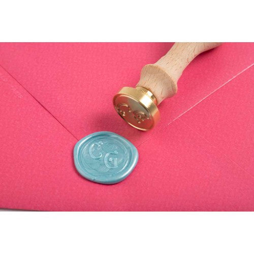 Pearly Azure Blue wax gun sticks in a pack of 6 for elegant, personalized wax seals, compatible with various glue guns.