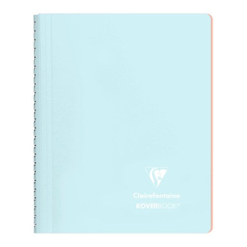 Koverbook Spiral Blush A5 notebook in Ice Blue with a durable cover, 160 lined pages, and bookmark flaps for organization.