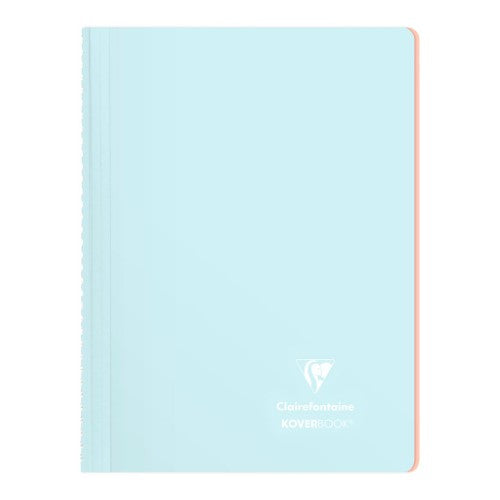 Koverbook Spiral Blush A4 Lined notebook in Ice Blue with durable cover and innovative bookmark flaps for easy organization.