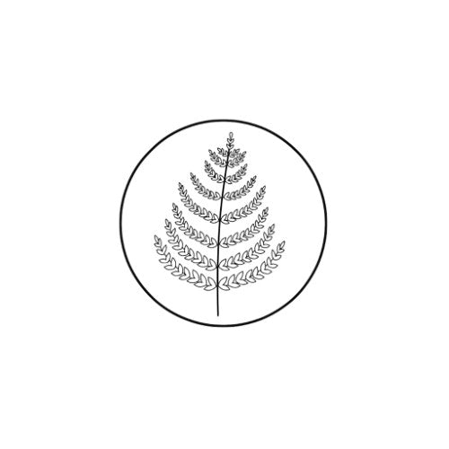 Herbin Round Wax Seal featuring a detailed fern design, perfect for elegant correspondence and crafts.