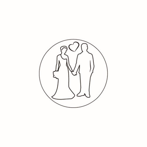 Elegant Herbin Round Wax Seal for weddings, crafted from brass for precise engraving and quick cooling, perfect for invitations.
