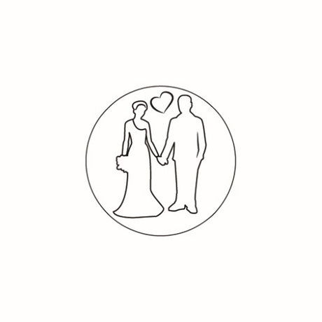 Elegant Herbin Round Wax Seal for weddings, crafted from brass for precise engraving and quick cooling, perfect for invitations.