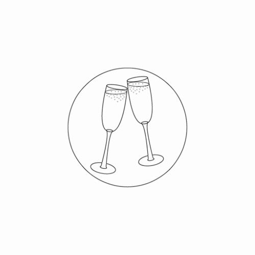 Elegant Herbin Round Wax Seal Champagne Glasses featuring a 24mm diameter for creating exquisite wax seals.