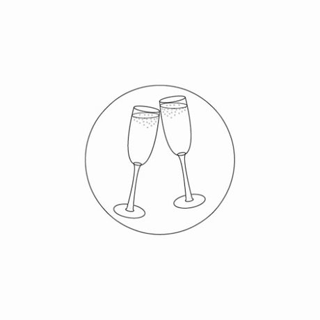 Elegant Herbin Round Wax Seal Champagne Glasses featuring a 24mm diameter for creating exquisite wax seals.