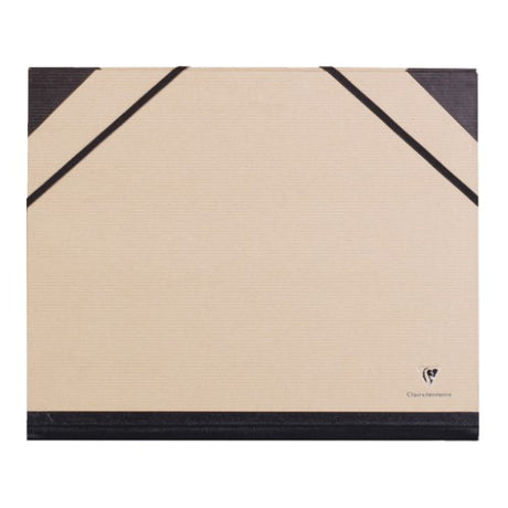 Brown A4+ Kraft art folder with ribbons and elastic closures, designed to protect artwork and documents.