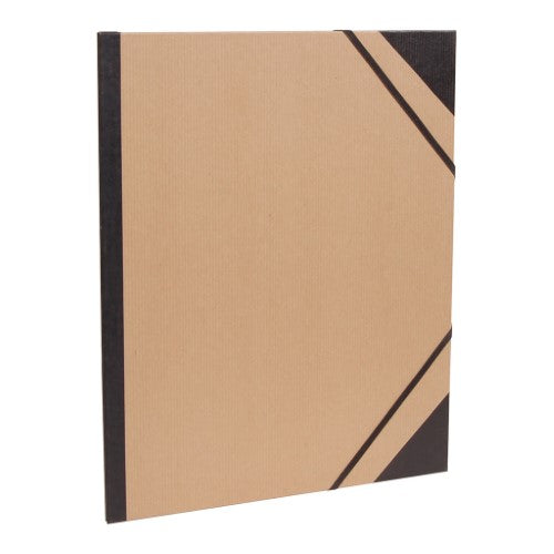 Brown A4+ Kraft art folder with durable material, reinforced corners, and versatile closures for secure document storage.