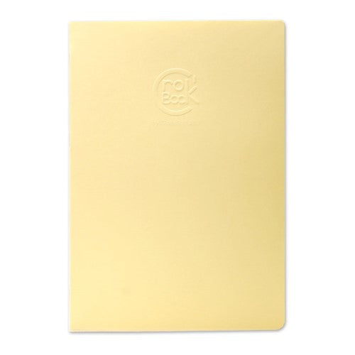 CrocBOOK A4 Notebook in white with assorted colors, 24 blank sheets, durable cover, ideal for sketching and note-taking.