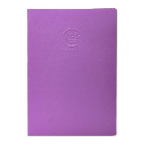 CrocBOOK A4 notebook with blank pages, durable cover, and assorted colors for sketching and note-taking.
