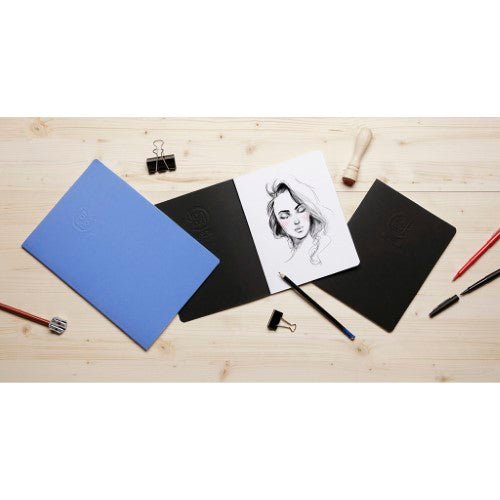 CrokBook A3 Notebook with 24 sheets, 160g white paper, durable cover, ideal for sketches and notes, assorted colors.