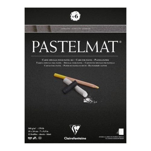 Pastelmat Pad No. 6 in Anthracite, 18x24cm, ideal for pastel artists with exceptional texture and layered color application.