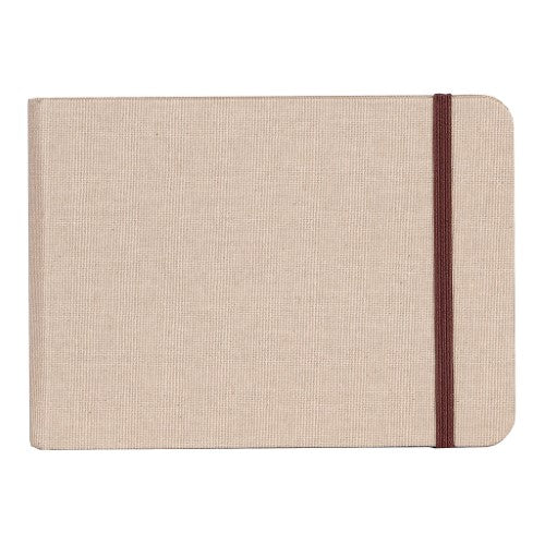 Goldline Album Natural A6 with durable fabric cover, elastic closure, and 32 sheets of high-quality grained paper.