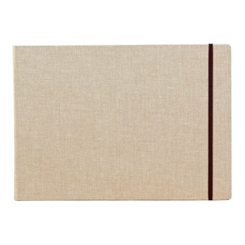 Goldline Album Natural A4 with fabric cover, elastic closure, and customizable design for artists and travelers.