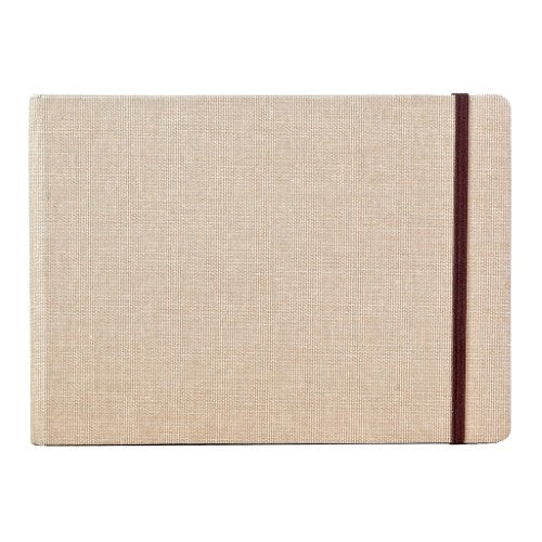 Goldline Album Natural A5 with fabric cover, elastic closure, and customizable canvas for artists and scrapbook enthusiasts.