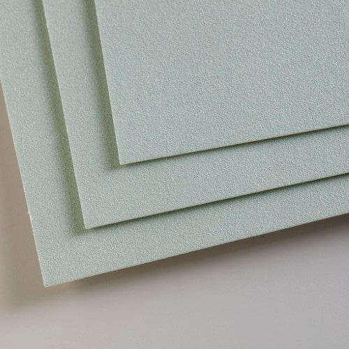 Pack of 5 Light Green Pastelmat Paper (50x70cm) for smooth blending and vibrant pastel layering.