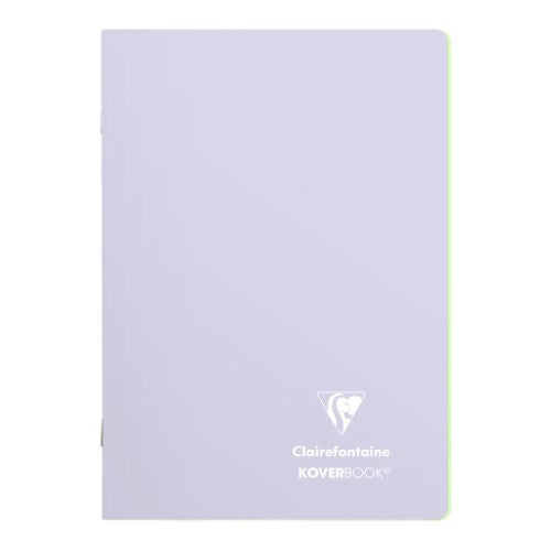 Koverbook Blush A5 notebook in Lilac with hard cover, 96 lined pages, integrated pocket, and bookmark flaps.