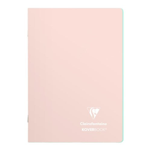 Koverbook Blush A5 notebook in powder pink with lined pages, bookmark flaps, and integrated document pocket.