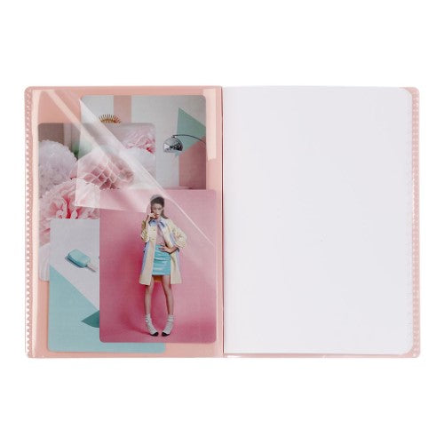 Koverbook Blush A5 notebook in powder pink with 96 lined pages, protective cover, and bookmark flaps for organization.