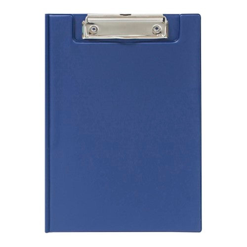 Navy A5 OSC Clipboard made of durable PVC, featuring double-sided design with internal pocket and strong clip for secure paperwork storage.