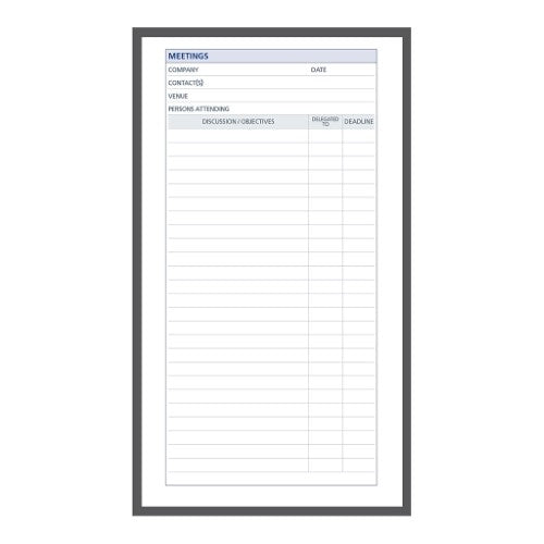 Debden Personal Dayplanner refill for meetings with high-quality white paper and 6-ring compatibility for efficient scheduling.