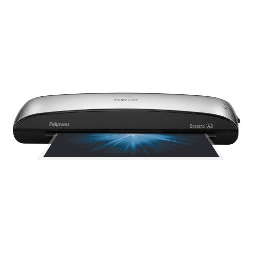 Fellowes Spectra A3 Laminator for professional document finishing, ready in 5 minutes, with 30cm/min speed and auto shut-off.
