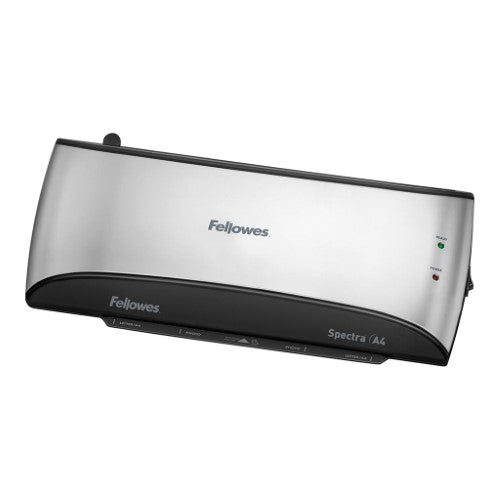 Fellowes Spectra A4 Laminator for quick, professional laminating at home, handling up to A4 size documents and 125-micron pouches.