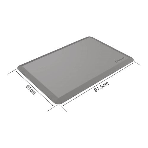 Fellowes Everyday Sit Stand Mat for enhanced comfort and support while standing at your workstation, featuring anti-fatigue and safety design.