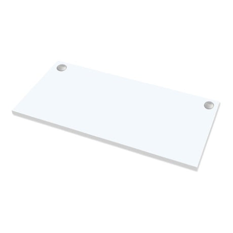 Fellowes Levado white worktop, 1800mm x 800mm, durable, scratch-resistant, with dual cable management for organized workspace.